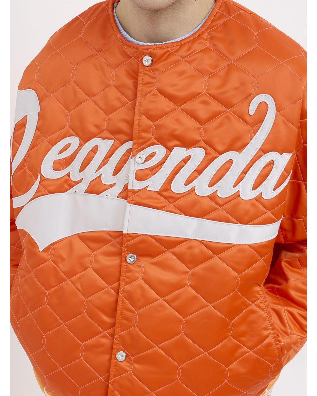 PDF CHANNEL Orange Pdf Leggenda Due Quilted Jacket for men