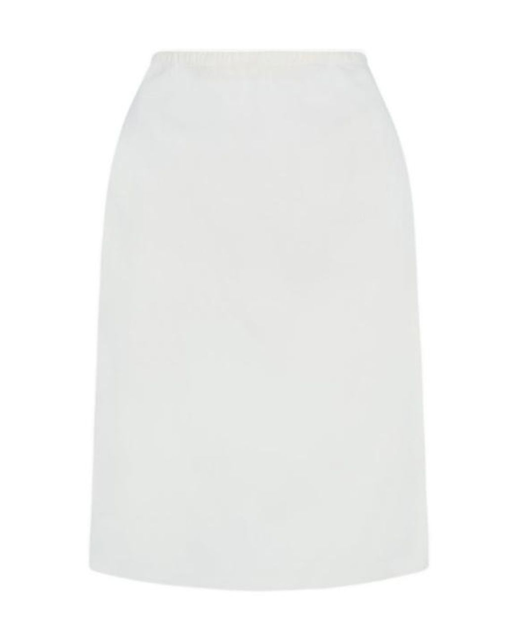 The Row White Ivera Chiffon Pencil Skirt