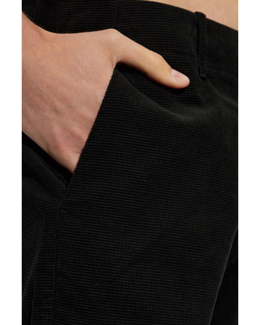 Post Archive Faction PAF Black Casual Trousers With Belt Loops for men