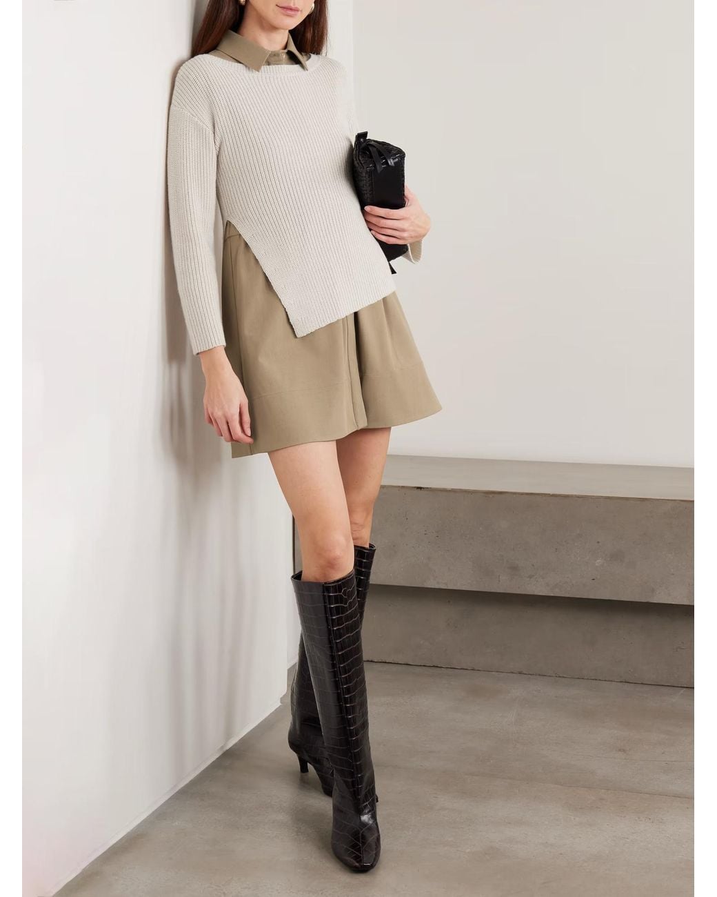 Staud White Dane Mini Dress