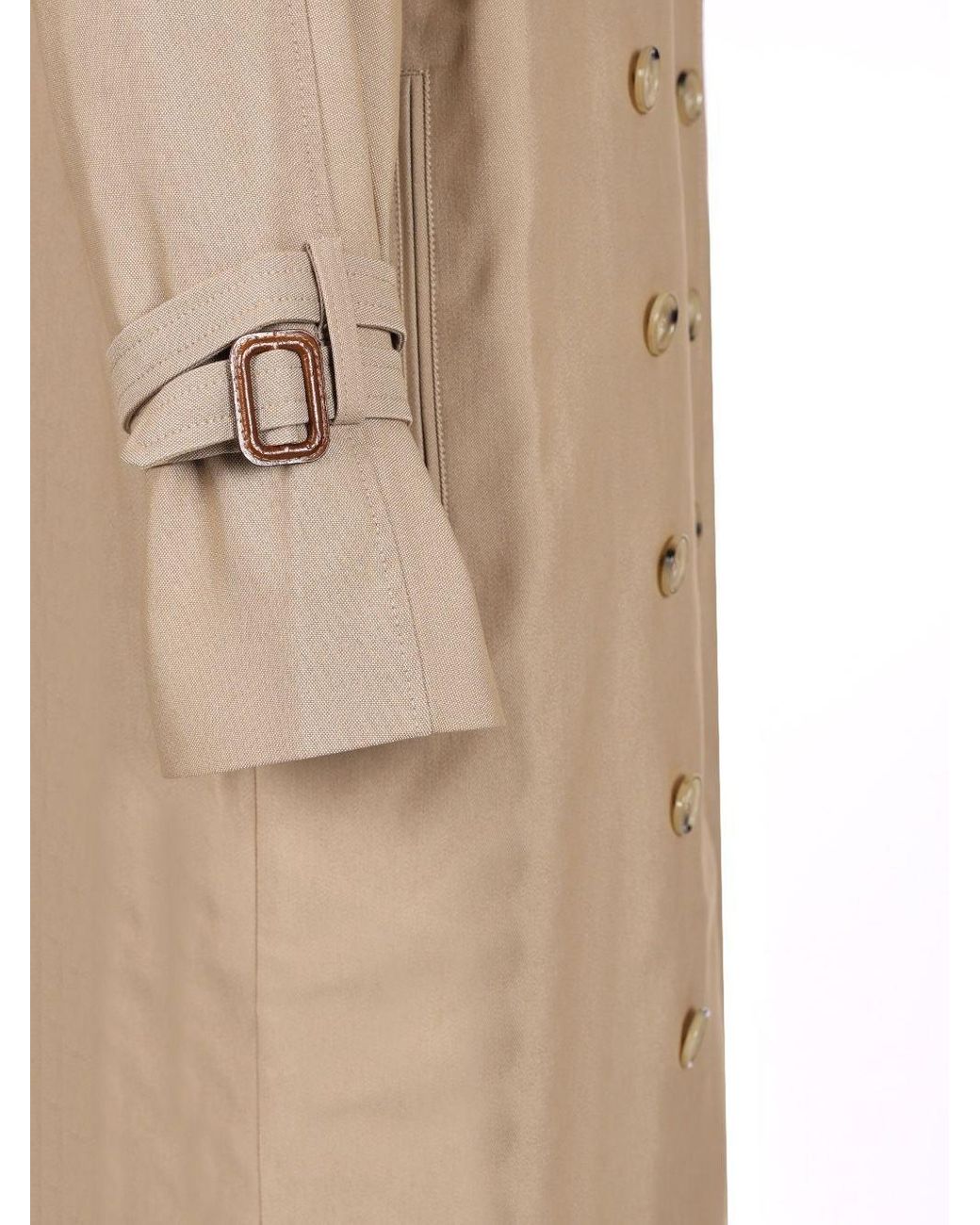 Totême Natural Totême Double-Breasted Long Sleeved Trench Coat