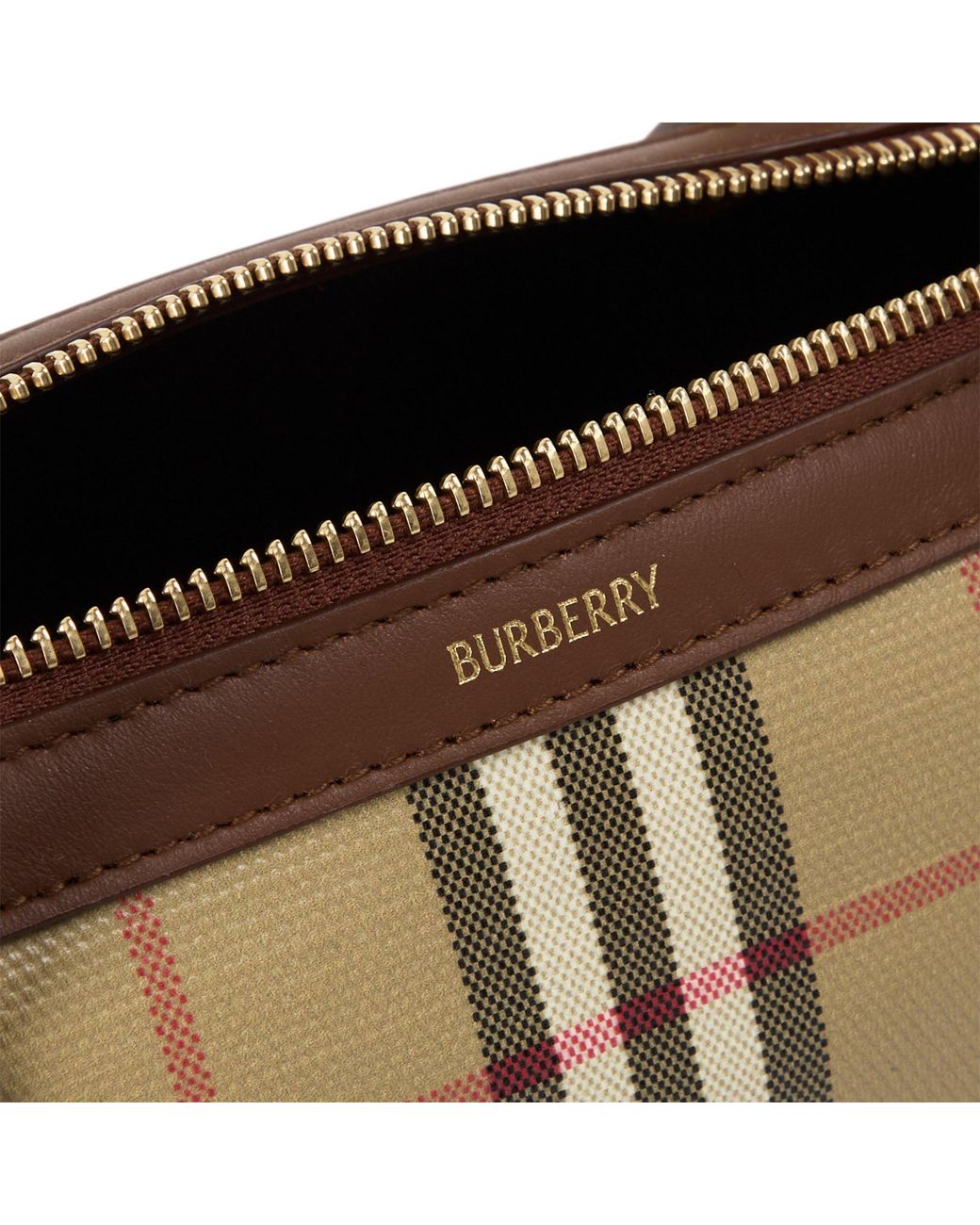 Burberry Metallic Checkered Cylindrical Handbag