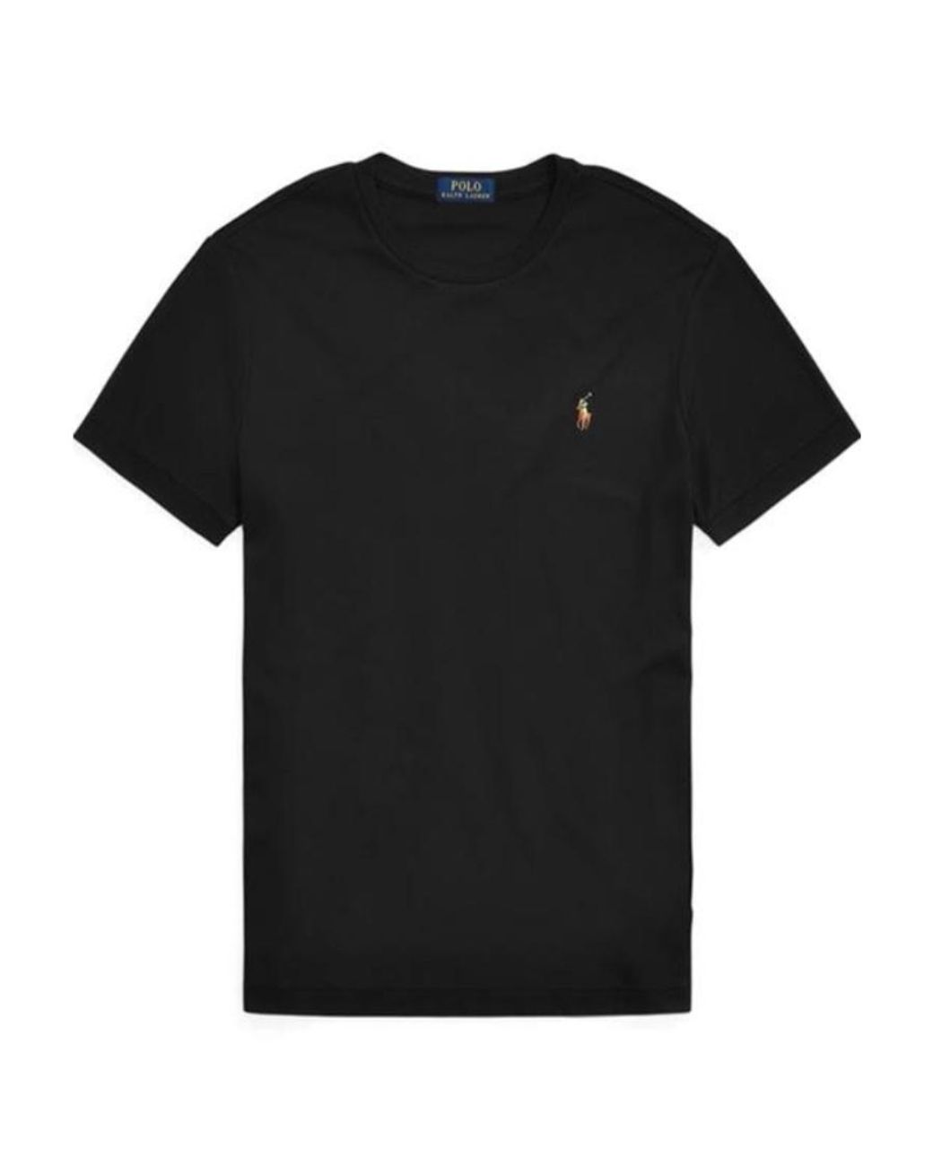 Polo Ralph Lauren Black Short-Sleeved Round Collar T-Shirt for men