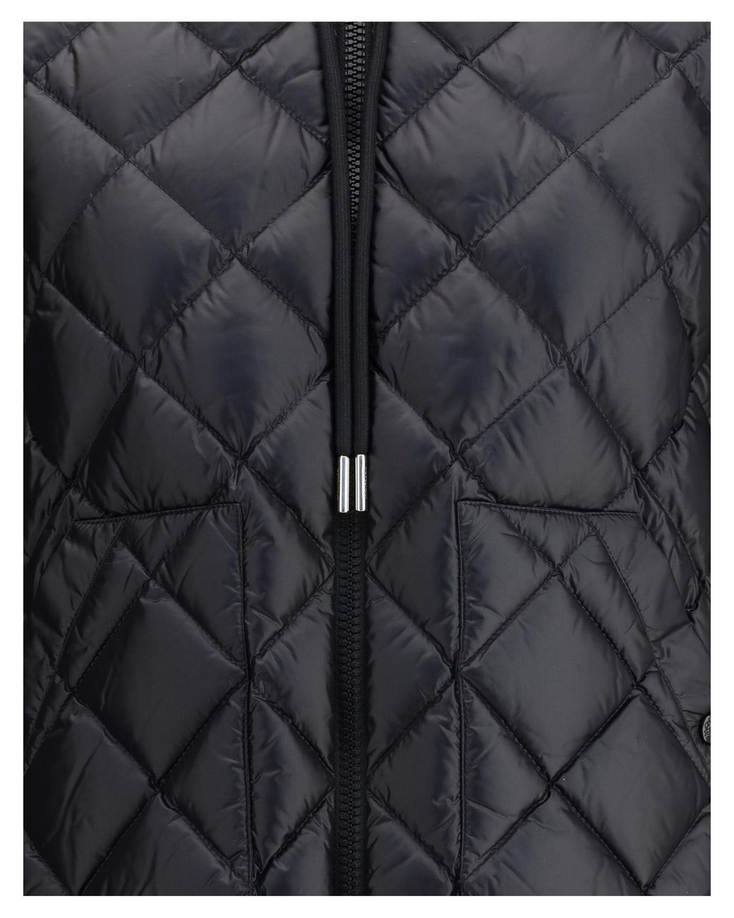 Moncler Black Camicia Zip-Up Quilted Jacket