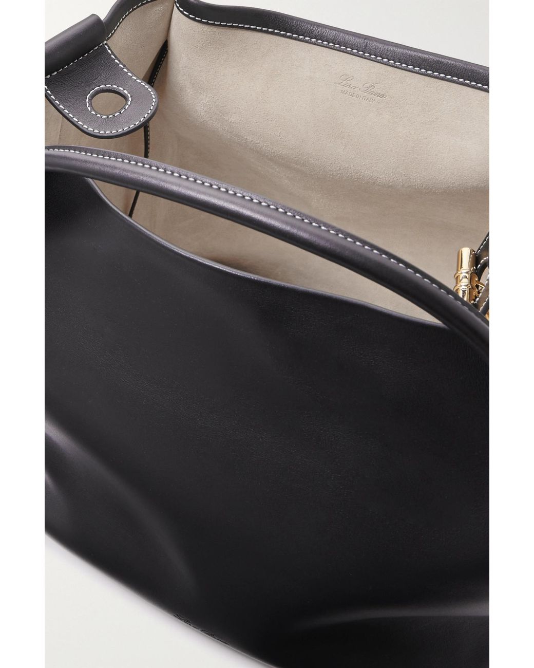 Loro Piana Black Bale Double-Handle Tote Bag