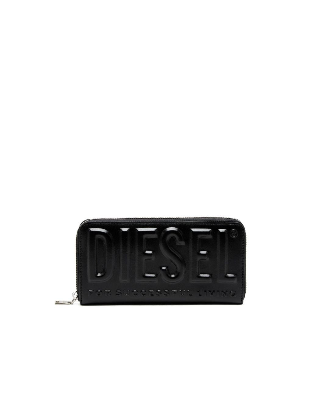 DIESEL Black Dsl 3D -Continental Zip L Wallet for men