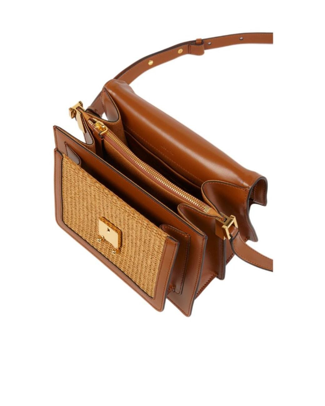 Marni Brown Trunk Soft Medium Bag
