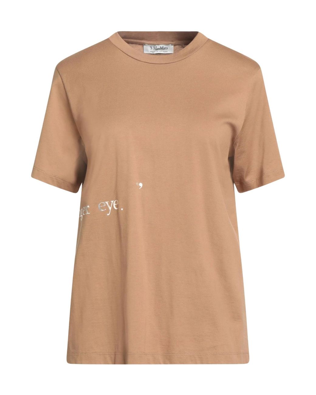 Max Mara Natural Solid Color T-Shirts