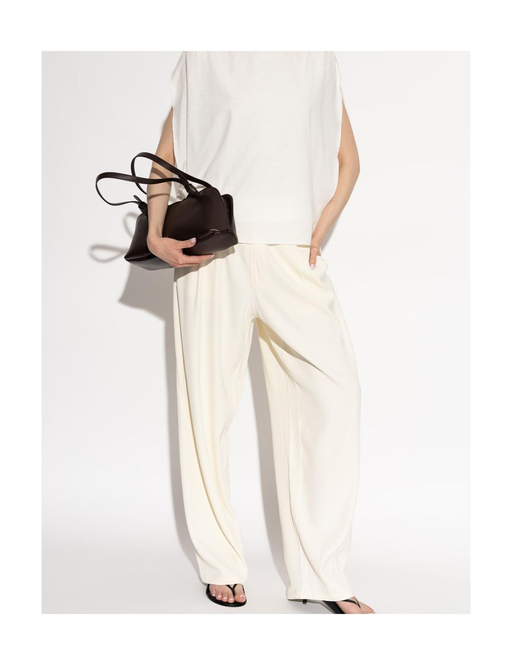 DARKPARK White Loose Fit Tailored Pants