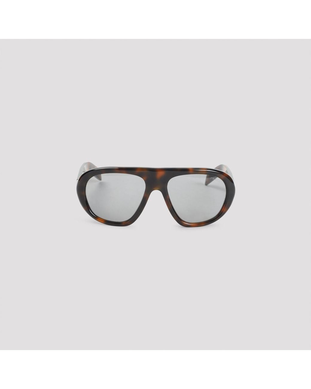 Prada White Eyewear Oversized Pilot Sunglasses