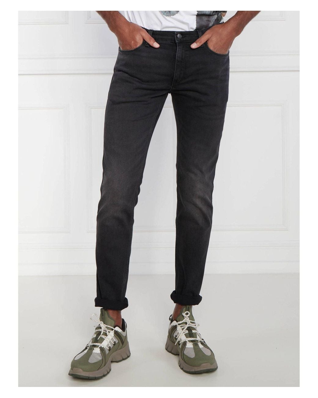 Boss Black Belt-Loop Jeans for men