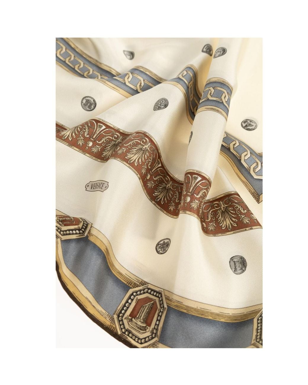 Versace Natural Ringmaster Printed Twill Scarf for men