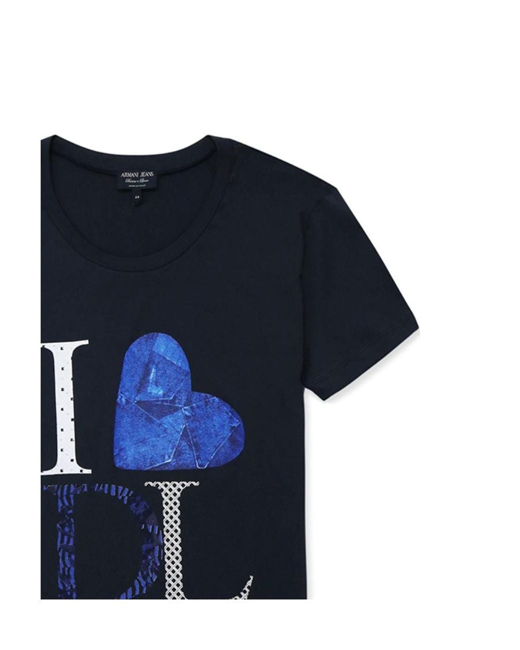 Armani Jeans Blue Crew Neck Logo T-Shirt