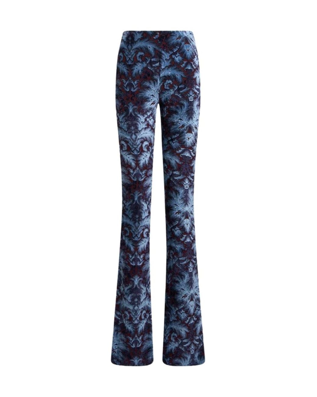 Etro Blue Flared Velvet Trousers