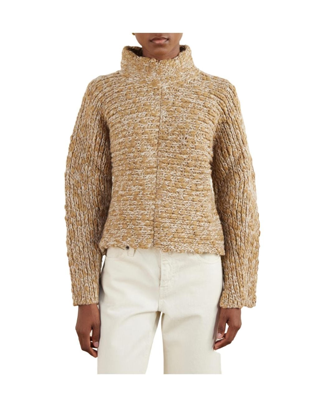 Proenza Schouler Natural Turtleneck Knit Sweater