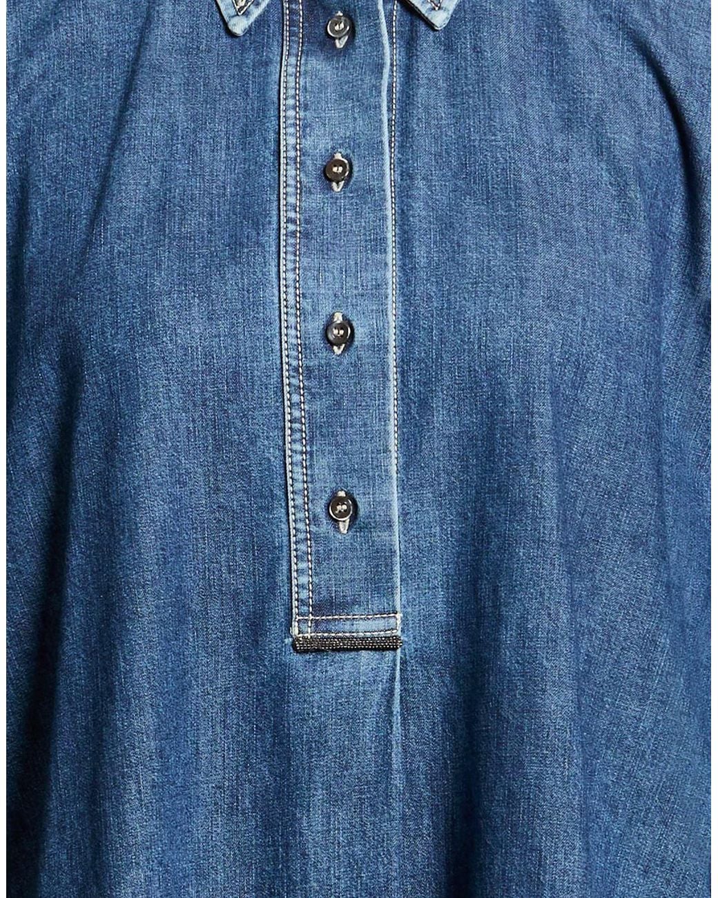 Brunello Cucinelli Blue Medium Denim Shirt