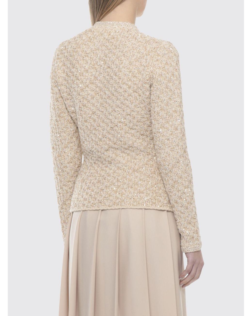 Fabiana Filippi Multicolor Denim Effect Sequin Tweed Jacket