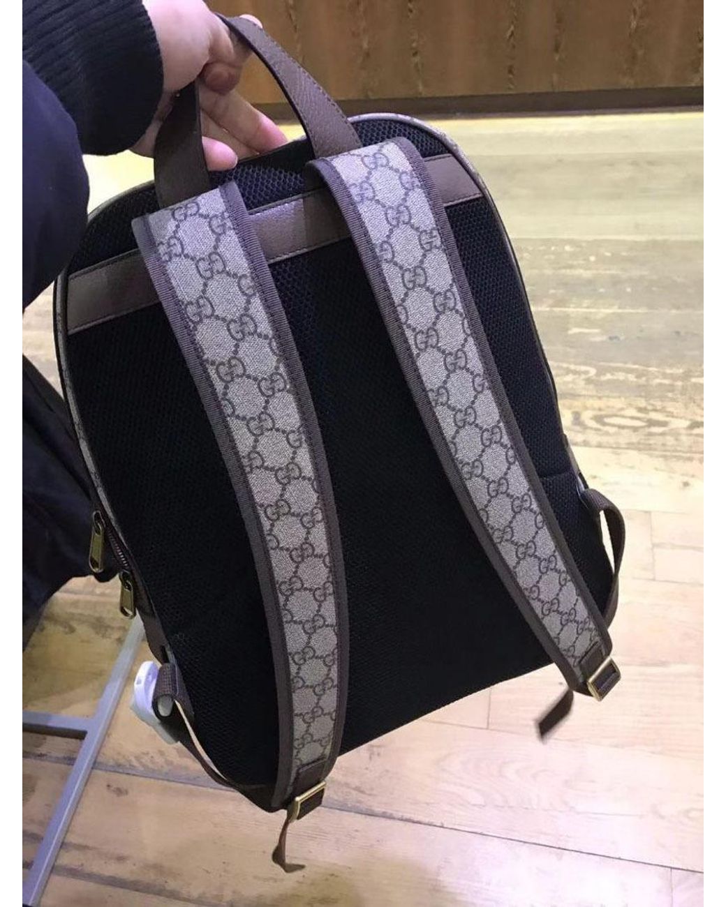 Gucci Gray Ophidia Gg Medium Backpack for men