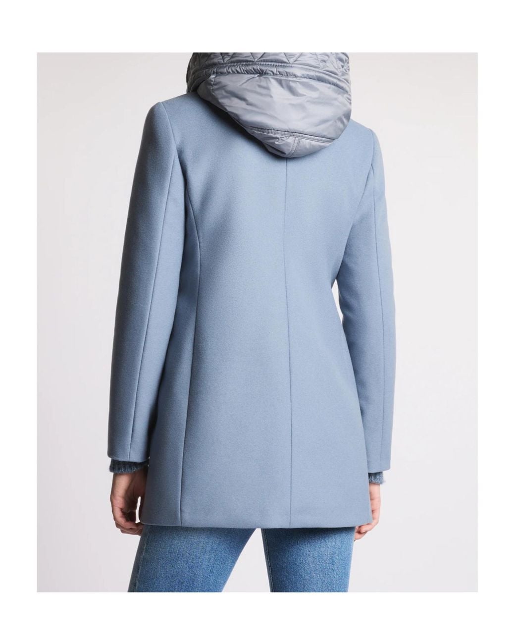 Fay Blue Toggle Wool-Blend Coat
