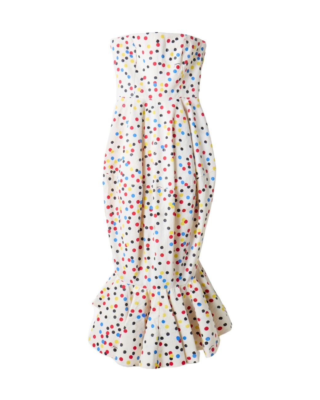 Jacquemus White Strapless Dress