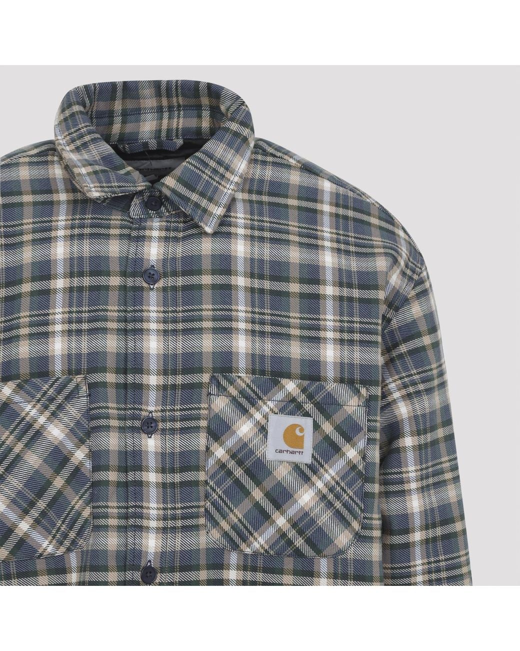 Carhartt Gray Cronyn Check Shirt Jacket for men