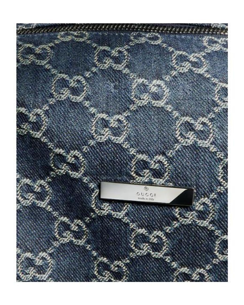 Gucci Blue Melrose Medium Boston Bag