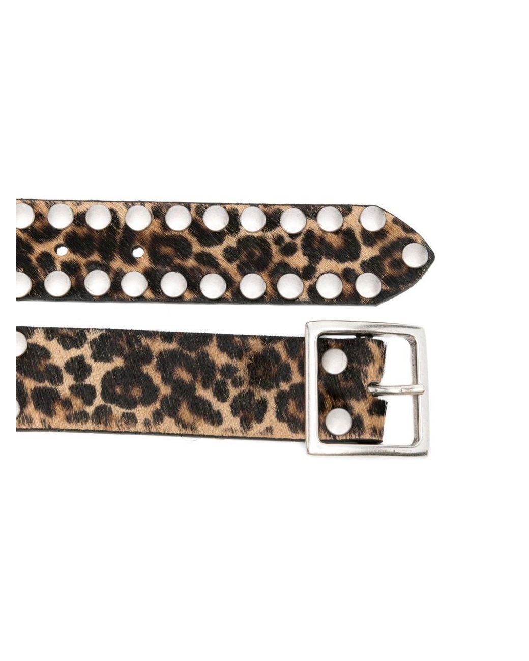 Golden Goose Deluxe Brand White Stud-Embellished Buckle Belt