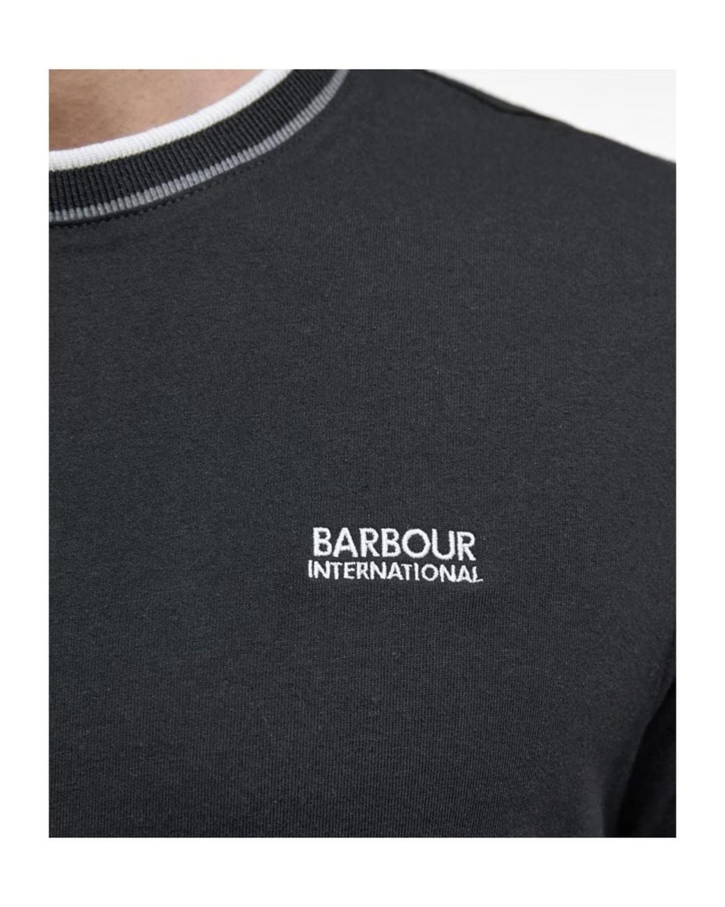 Barbour Black Buxton Tipped T-Shirt for men