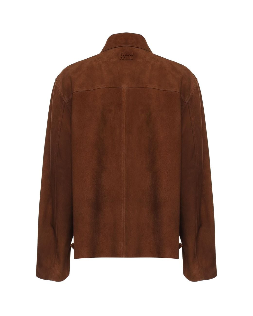 Miu Miu Brown Waxed Suede Jacket
