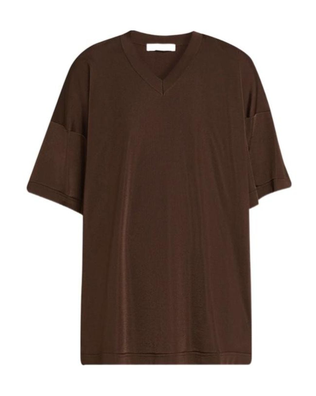 The Row Brown V-Neck T-Shirt