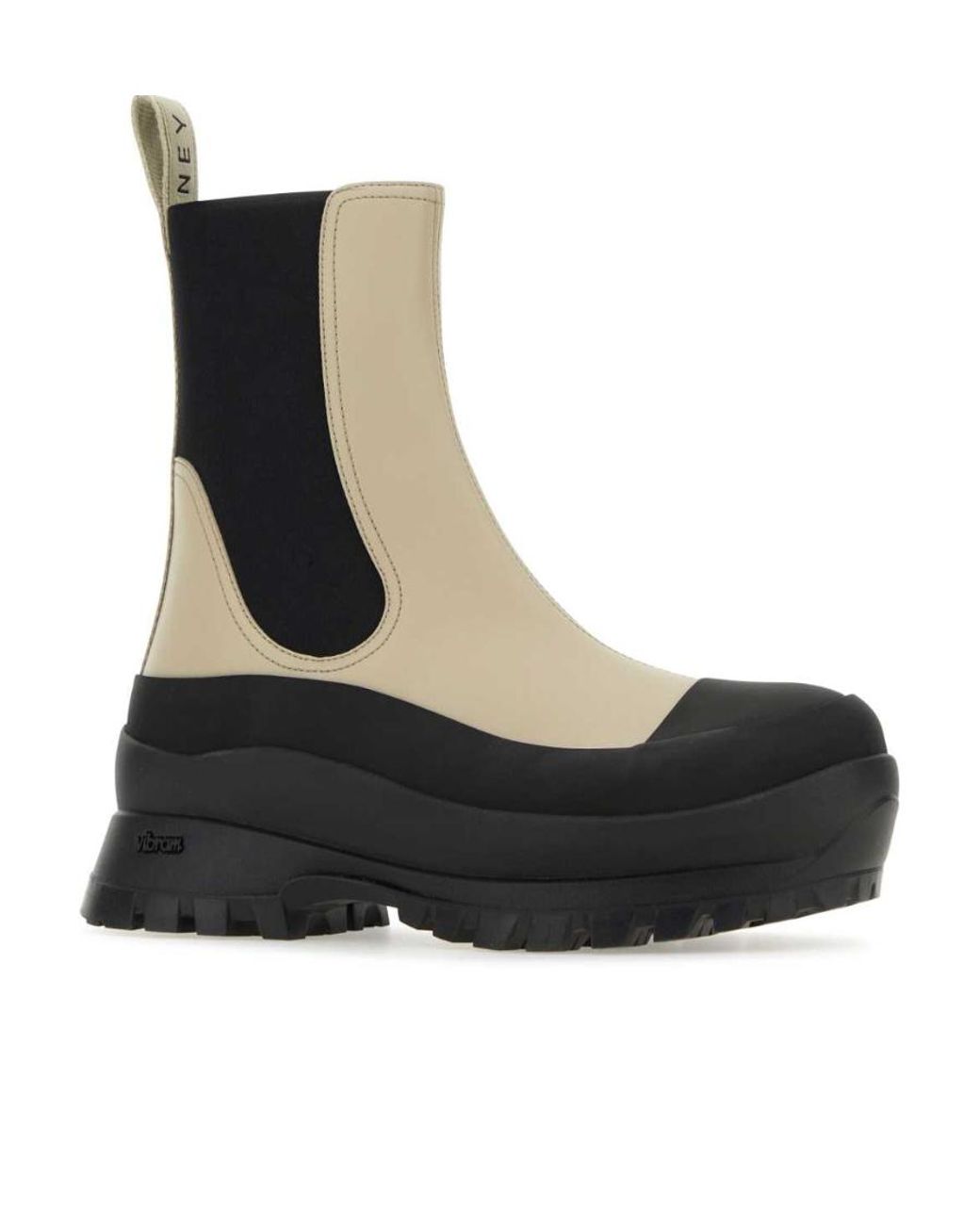 Stella McCartney Black Twotone Alter Mat Trace Ankle Boots