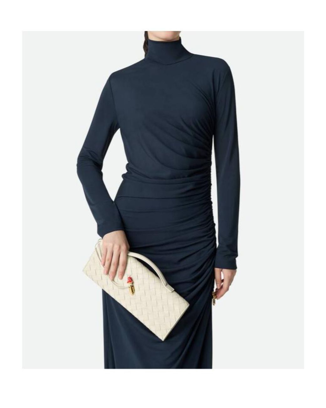 Bottega Veneta Natural Andiamo Clutch