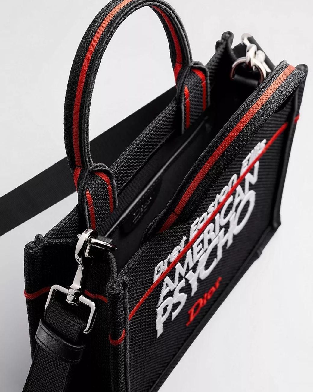Dior Black Mini Book Tote With Strap for men