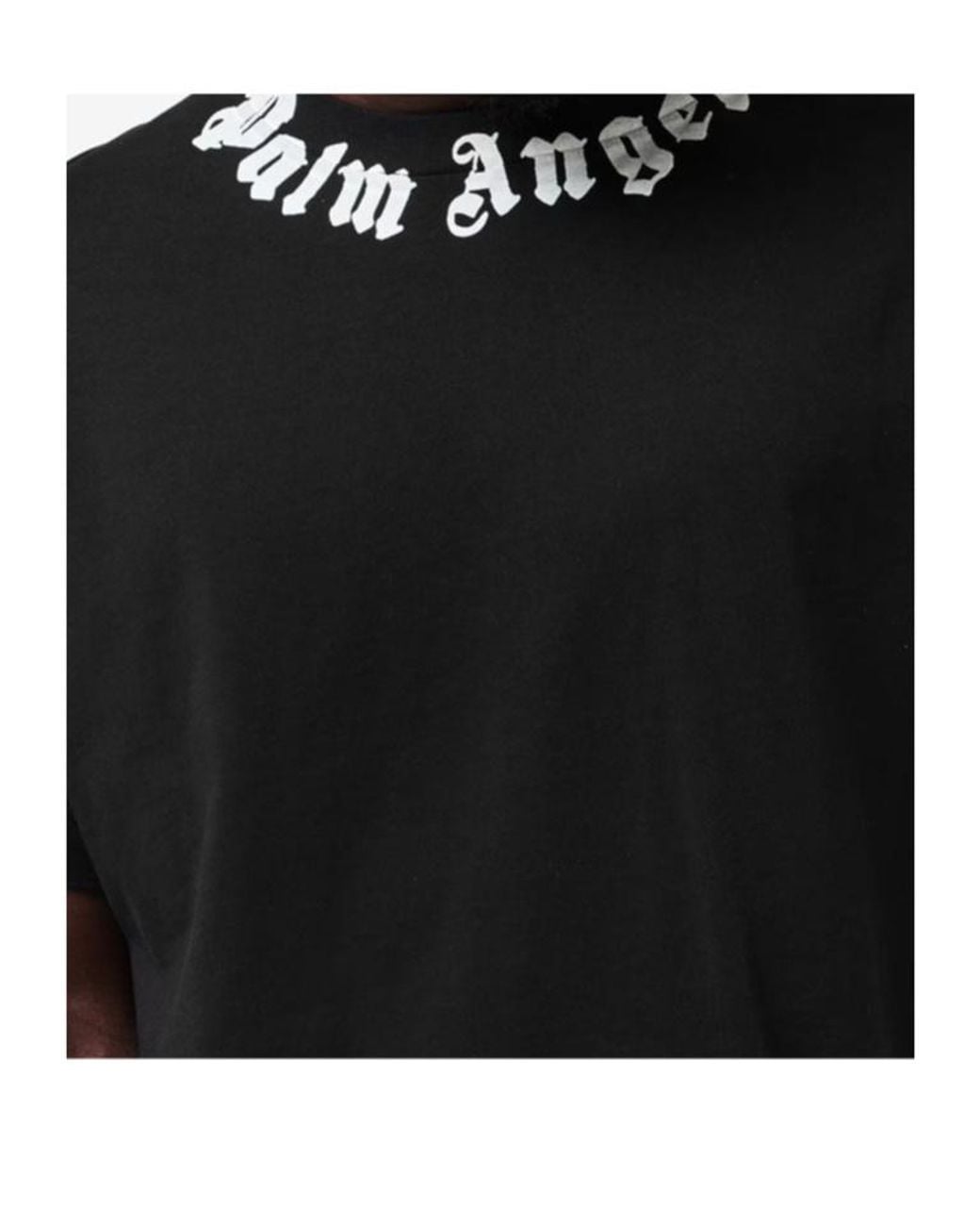 Palm Angels Black Logo Short-Sleeved T-Shirt for men