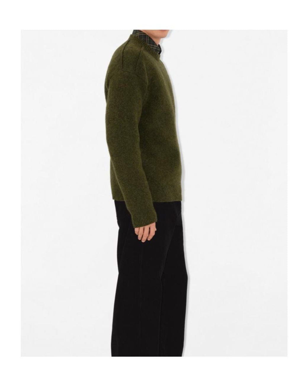 Burberry Green Long Sleeved Crewneck Knitted Jumper for men