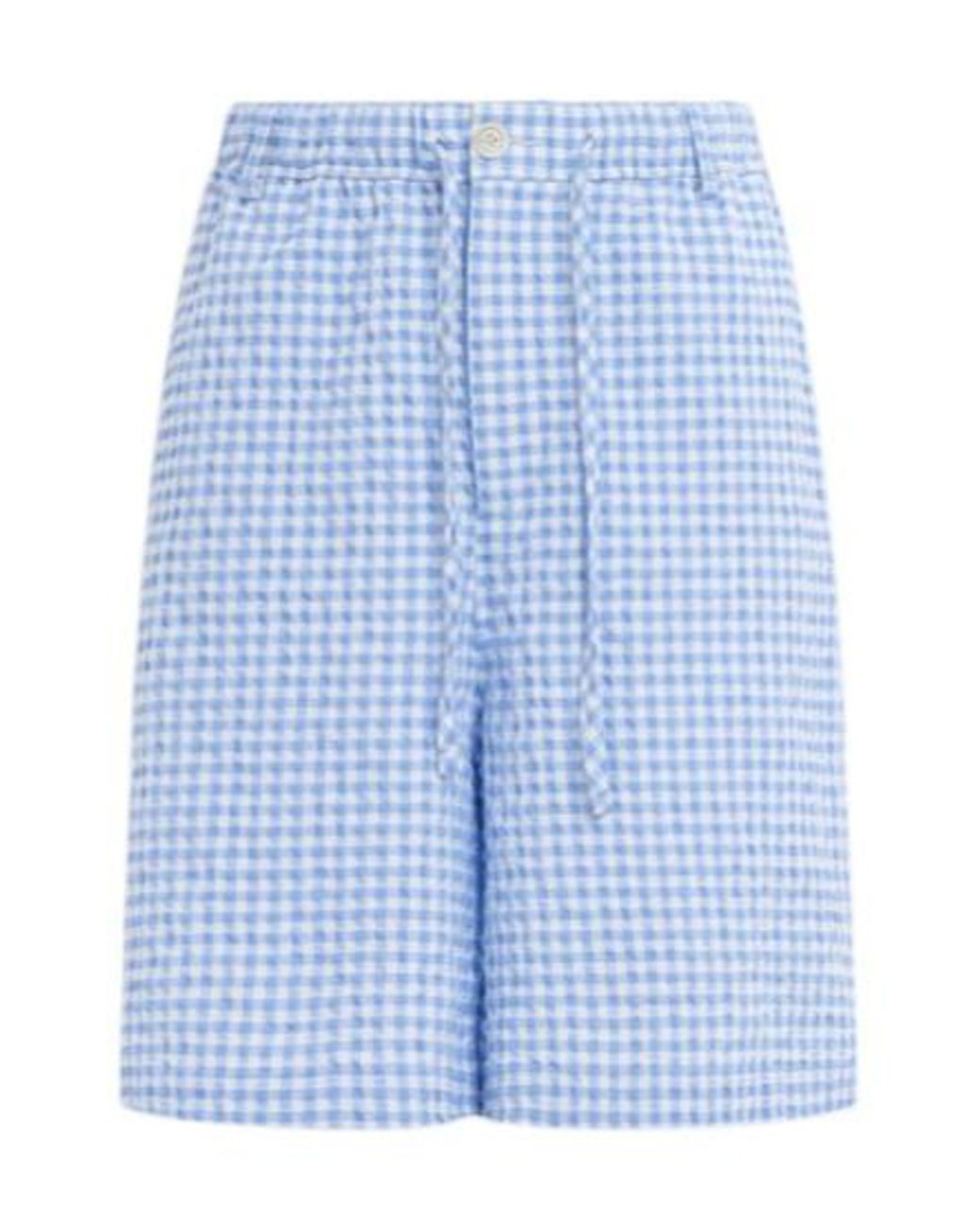 Marni Blue Checked Drawstring Shorts for men