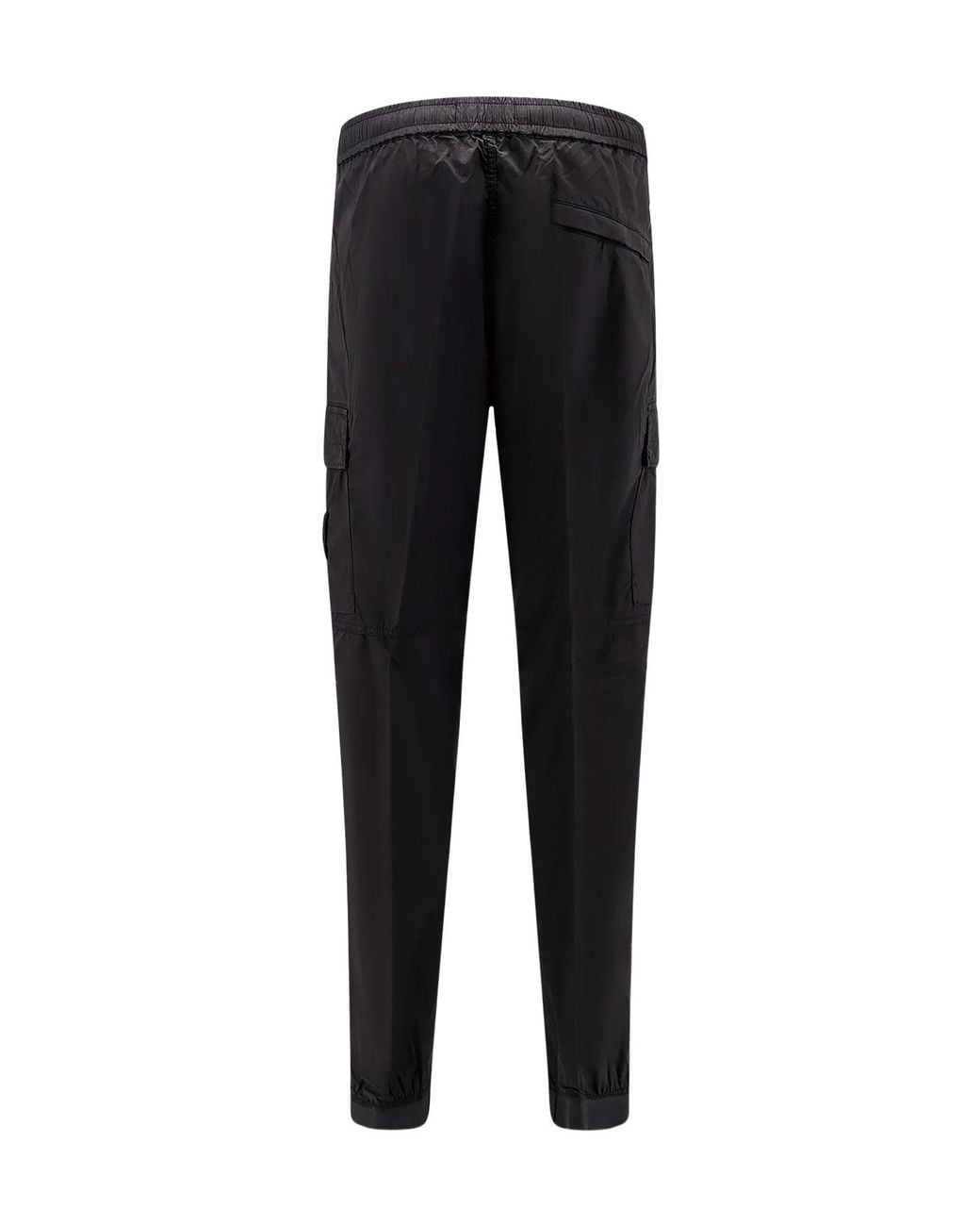 Stone Island Black Elasticated-Waist Cargo Pants for men