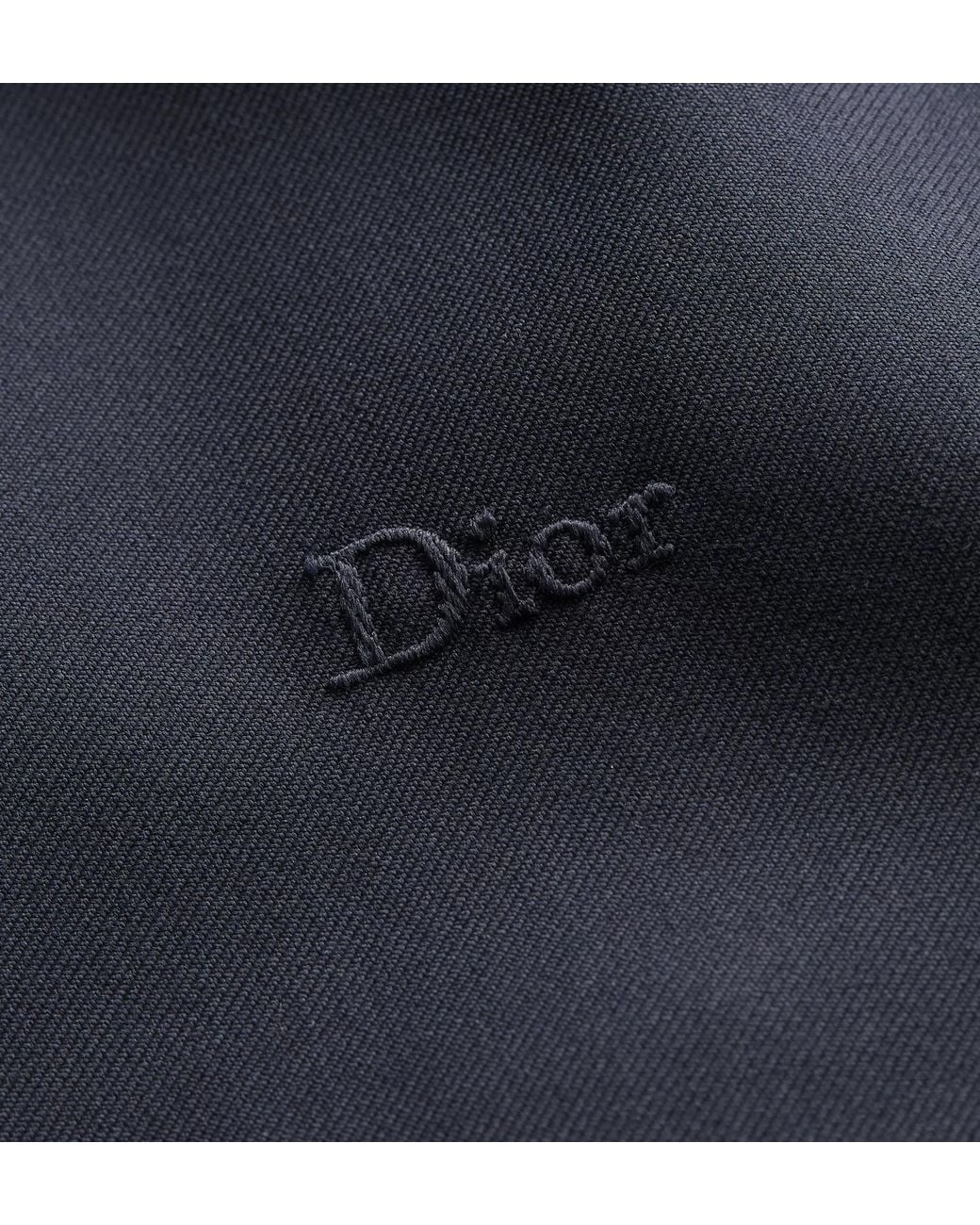 Dior Blue Zipped Jacket With Moulures Embroideries for men