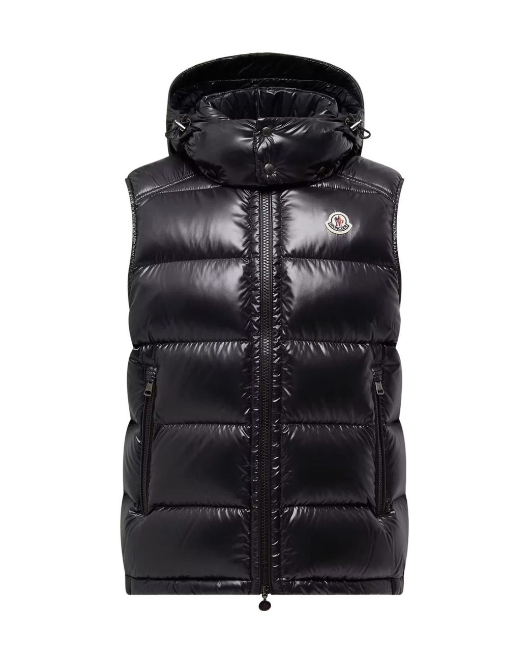Moncler Black Bormes Quilted Hooded Gilet for men