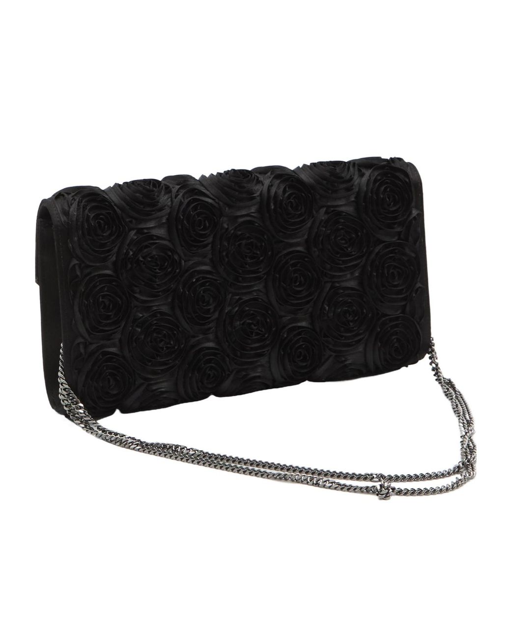 Roger Vivier Black Floral Detailed Embellished Shoulder Bag
