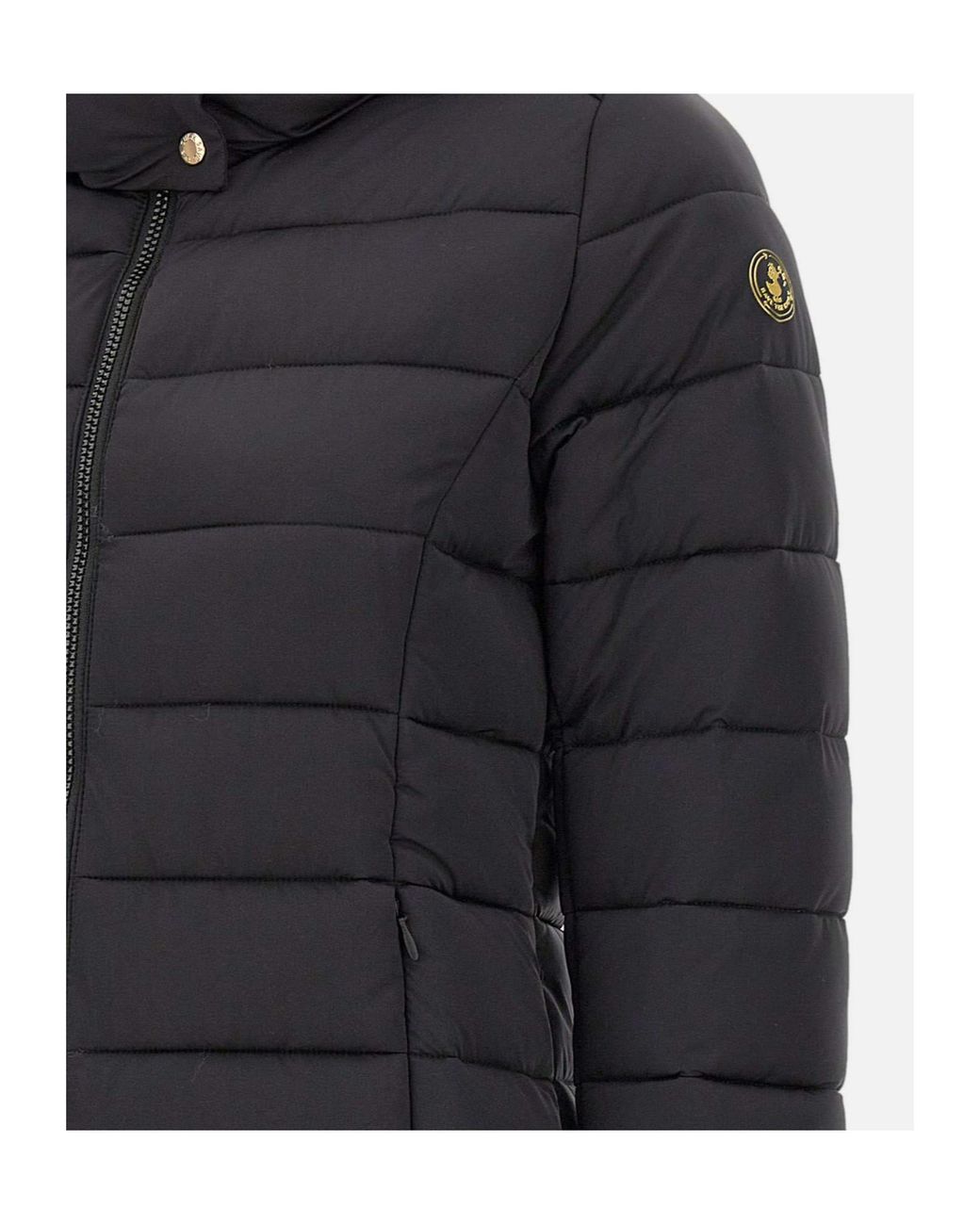 Save The Duck Blue Quilted Hooded Coat