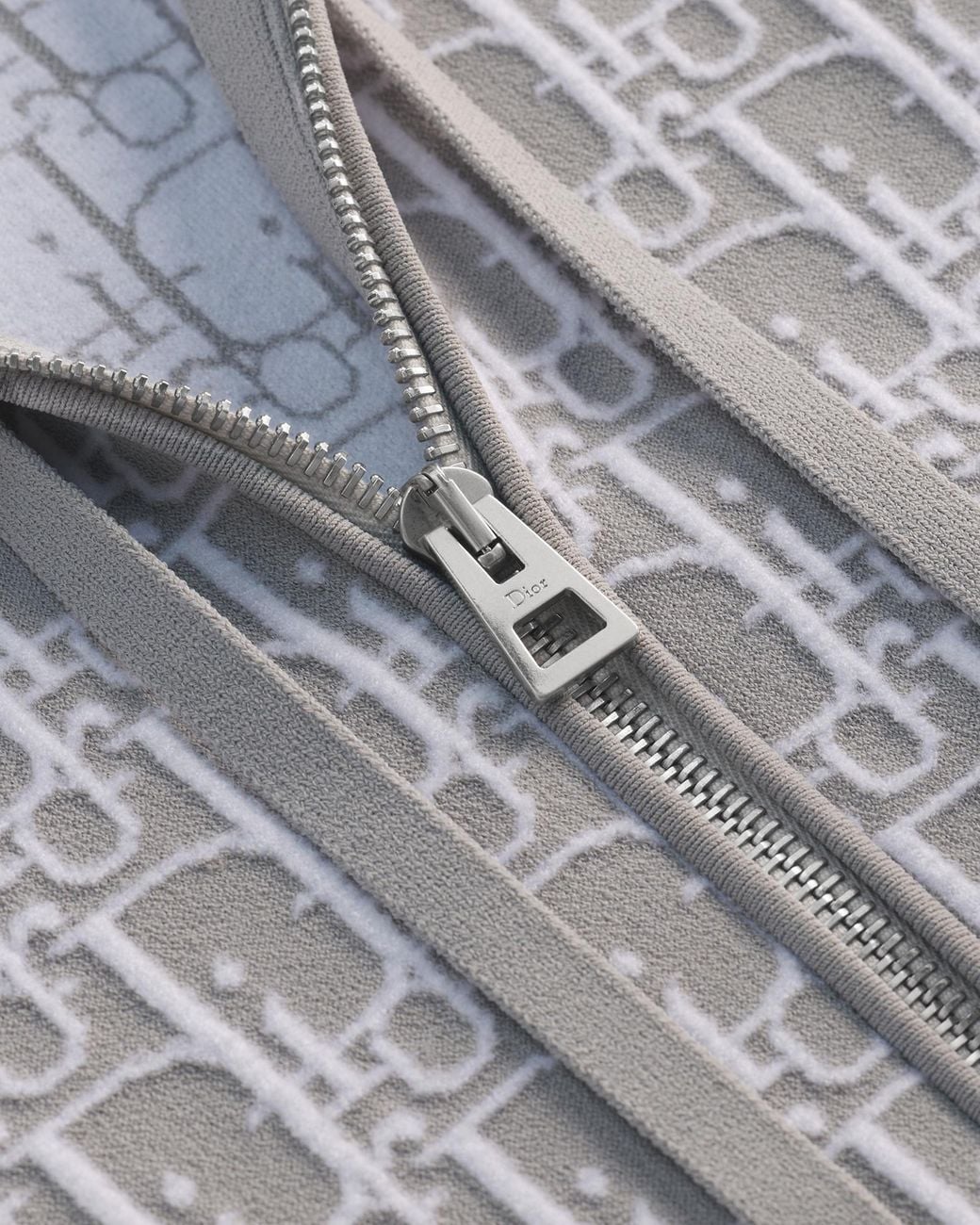 Dior Gray Alps Oblique Hooded Zipped Cardigan