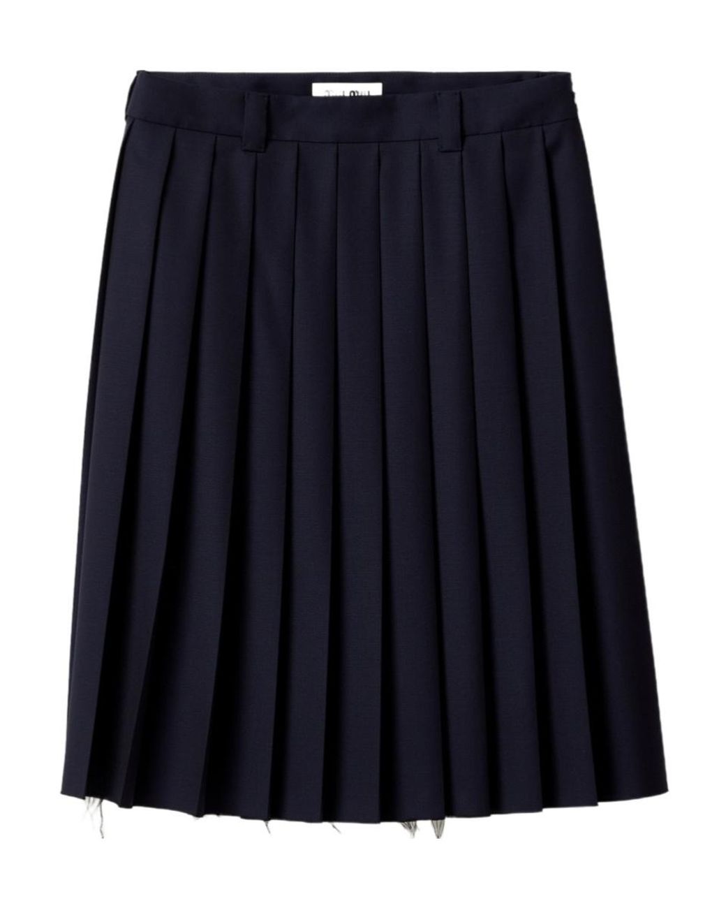 Miu Miu Blue Pleated Batavia Skirt