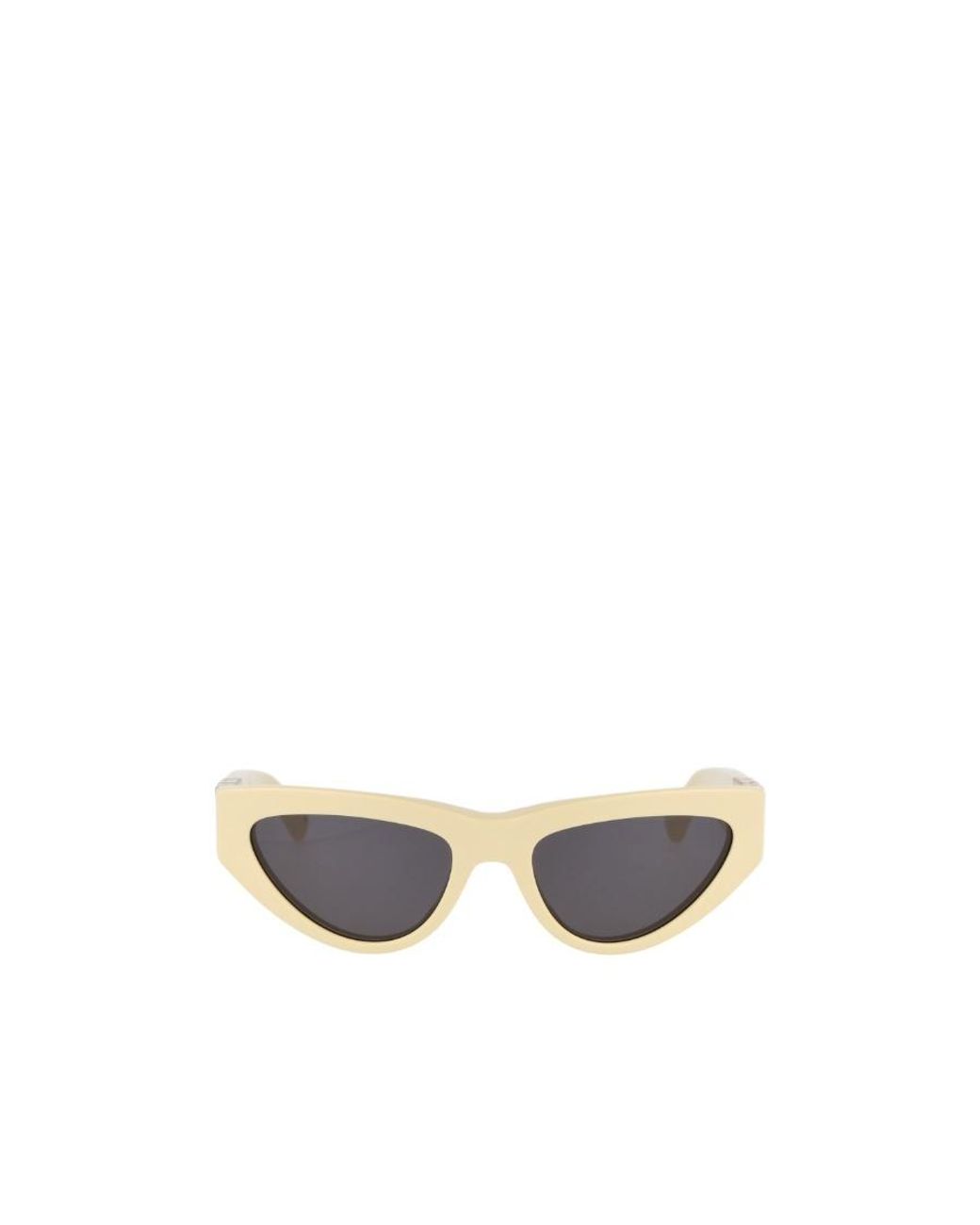 Bottega Veneta White Eyewear Cat-Eye Frame Sunglasses