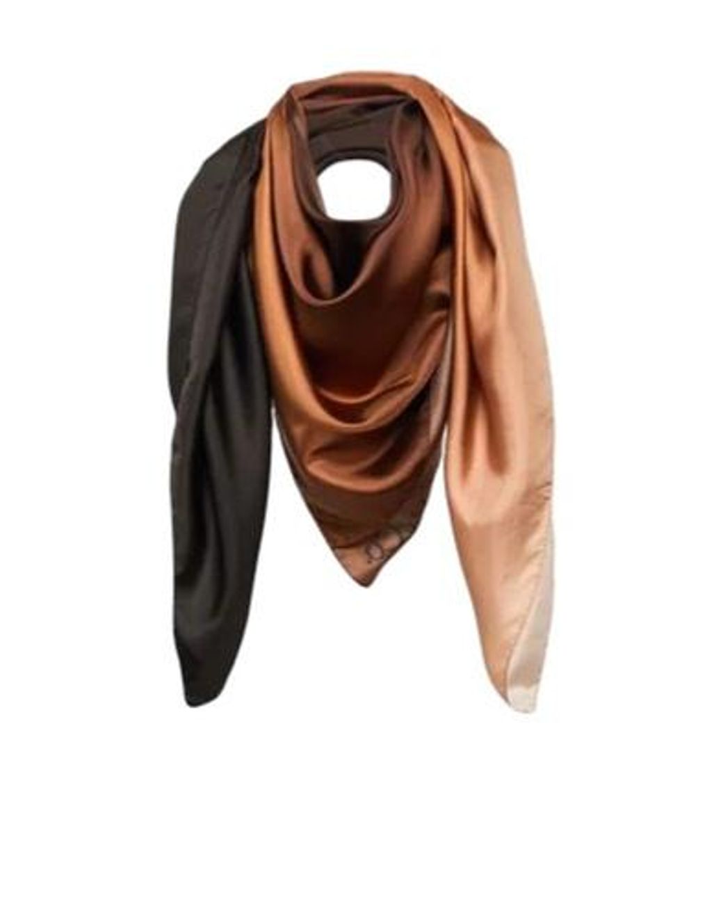 MAX&Co. Brown Satin Silk Scarf