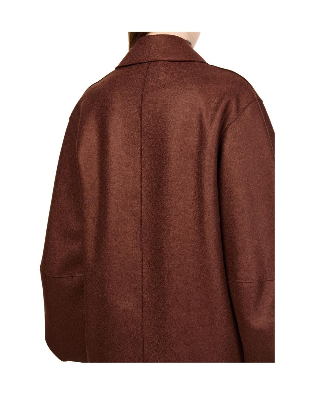 Harris Wharf London Brown Puff-Sleeved Jacket