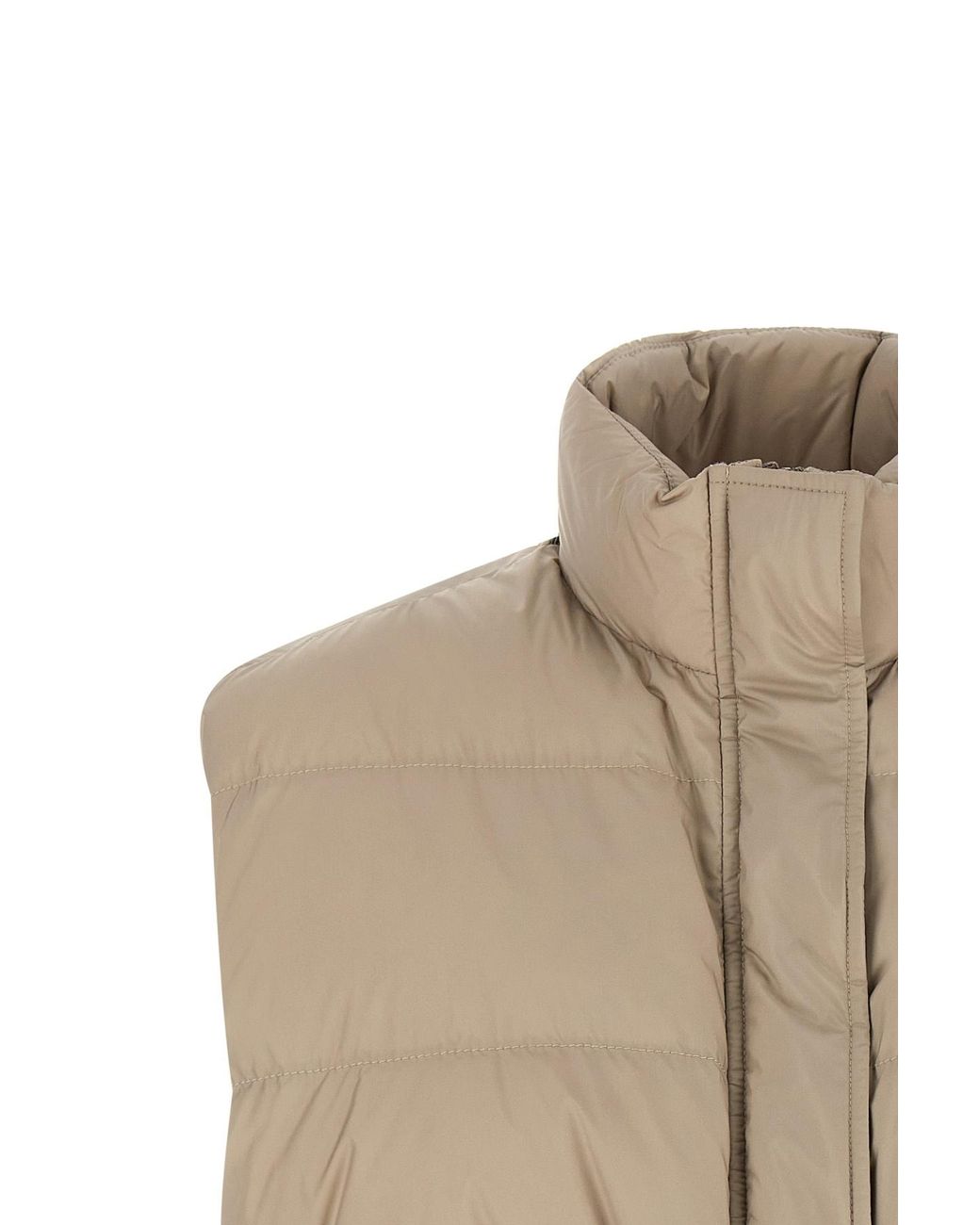Brunello Cucinelli Natural Monile Quilted Puffer Vest