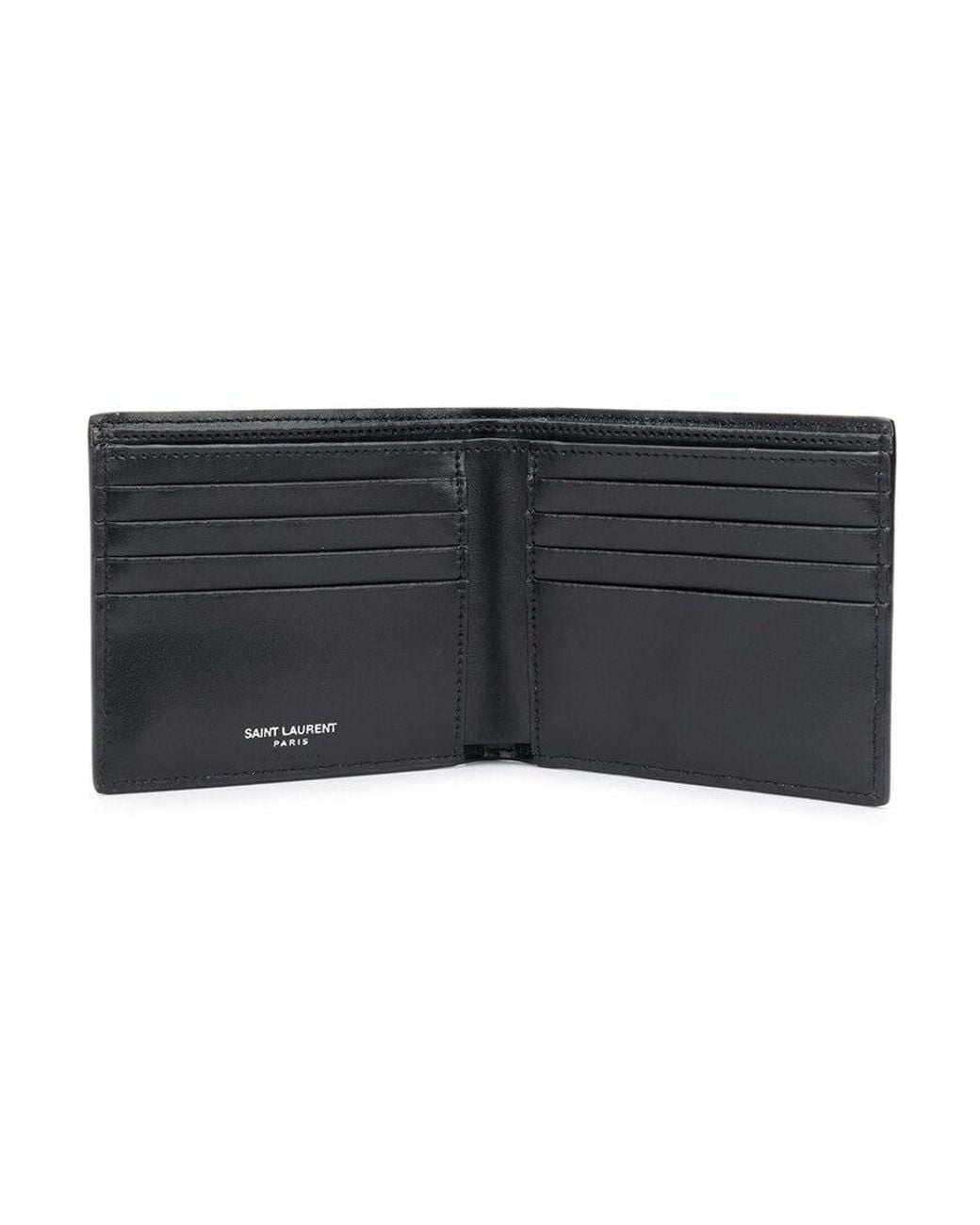 Saint Laurent Black Tiny Monogram East/West Wallet for men