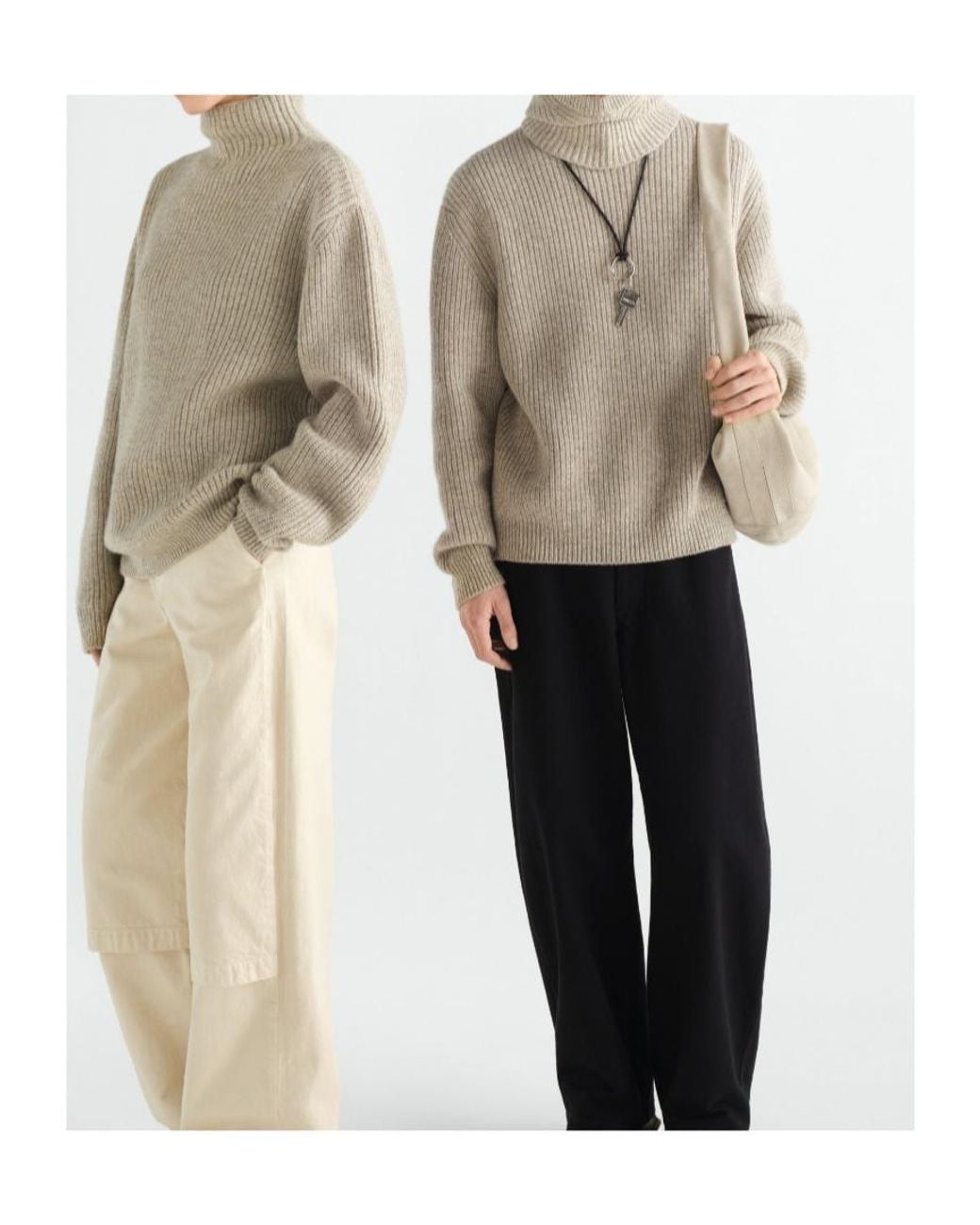 Lemaire Natural Mélange Turtleneck Knitted Jumper for men