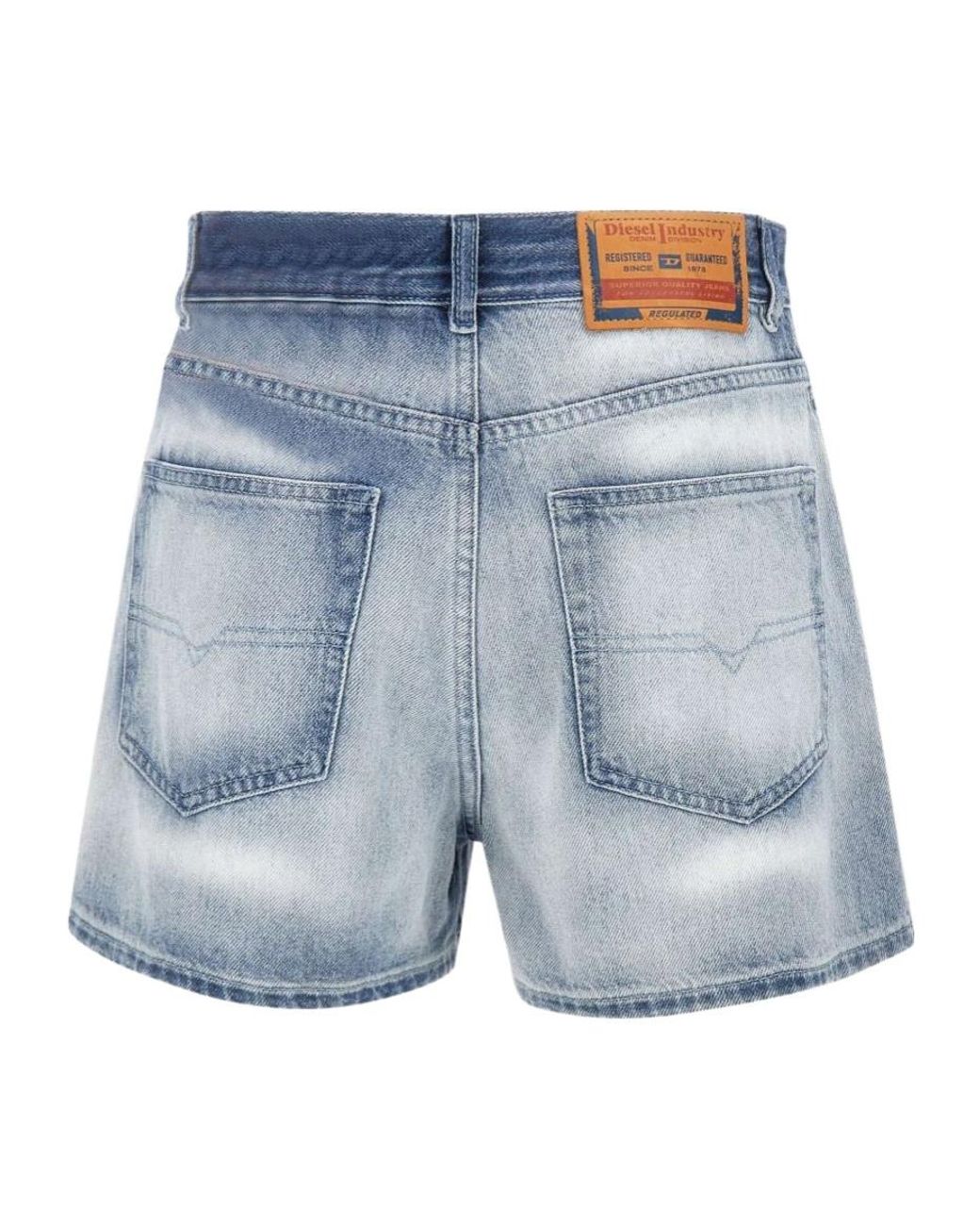 DIESEL Blue High-Rise Denim Shorts